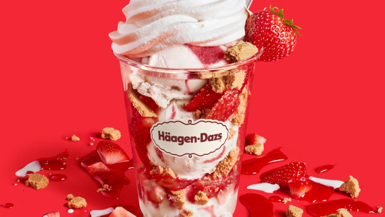 <div>Häagen-Dazs announced its new limited-time dessert, the New York Strawberry Cheesecake Dazzler. (Photo: Häagen-Dazs)</div>