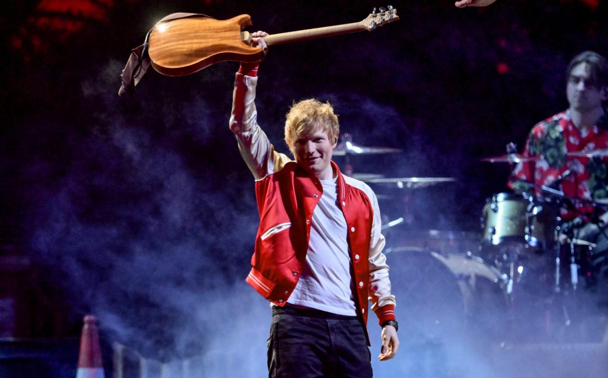 Global superstar Ed Sheeran performing at the 2022 Brit Awards - Gareth Cattermole/Getty Images