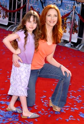 Amy Yasbeck and daughter Stella at the Westwood premiere of 20th Century Fox's Robots