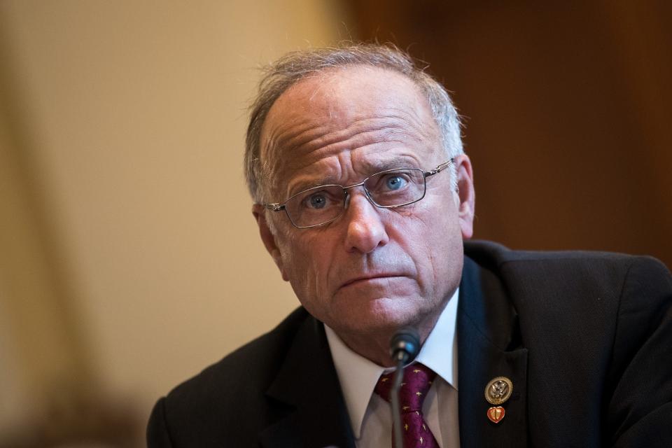 Republican Rep. Steve King of Iowa testifies during a House Veterans' Affairs Committee hearing on September 26, 2017 in Washington, DC.