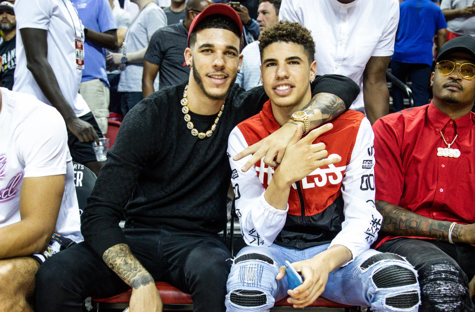 Lonzo and LaMelo Ball will face each other for the first time as NBA players. (Cassy Athena/Getty Images)