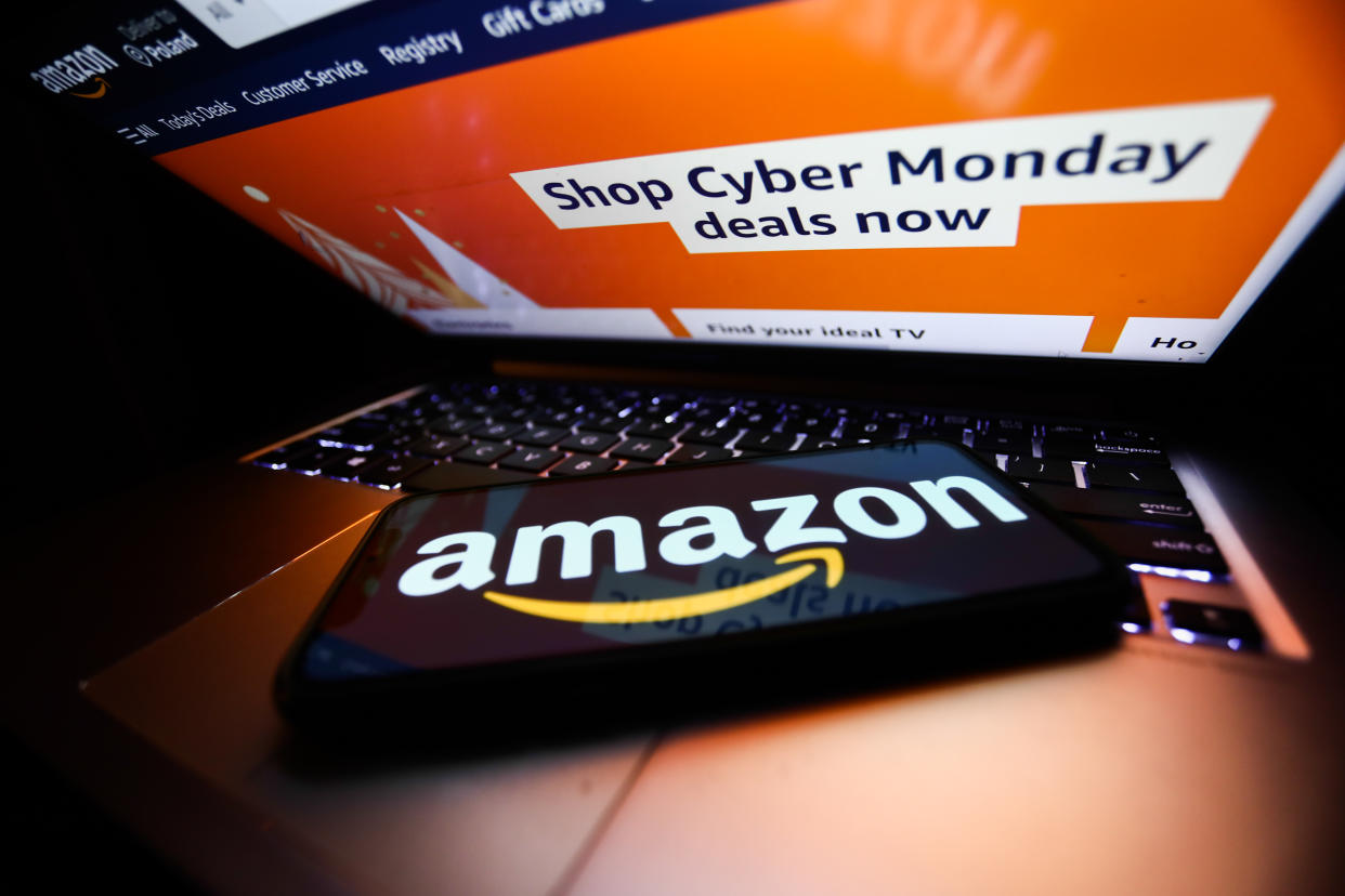 Amazon's Cyber Monday 2021 deals have arrived. Last chance to save! (Photo by Jakub Porzycki/NurPhoto via Getty Images)