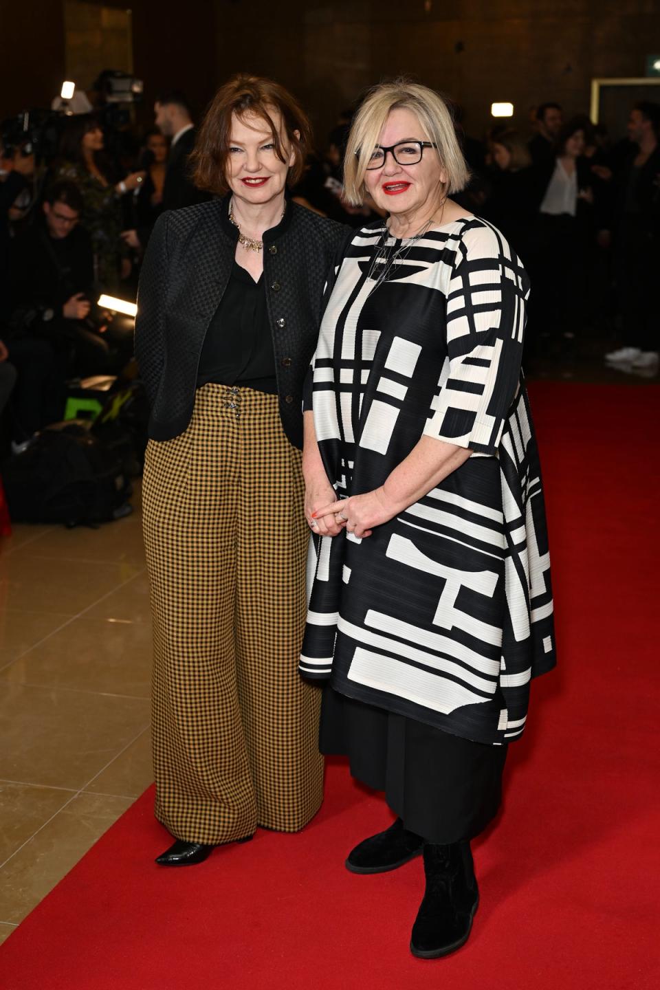 Katie Spencer (L) and Sarah Greenwood (R) pictured at the 44th London Critic's Circle Awards (Gareth Cattermole/Getty Images)