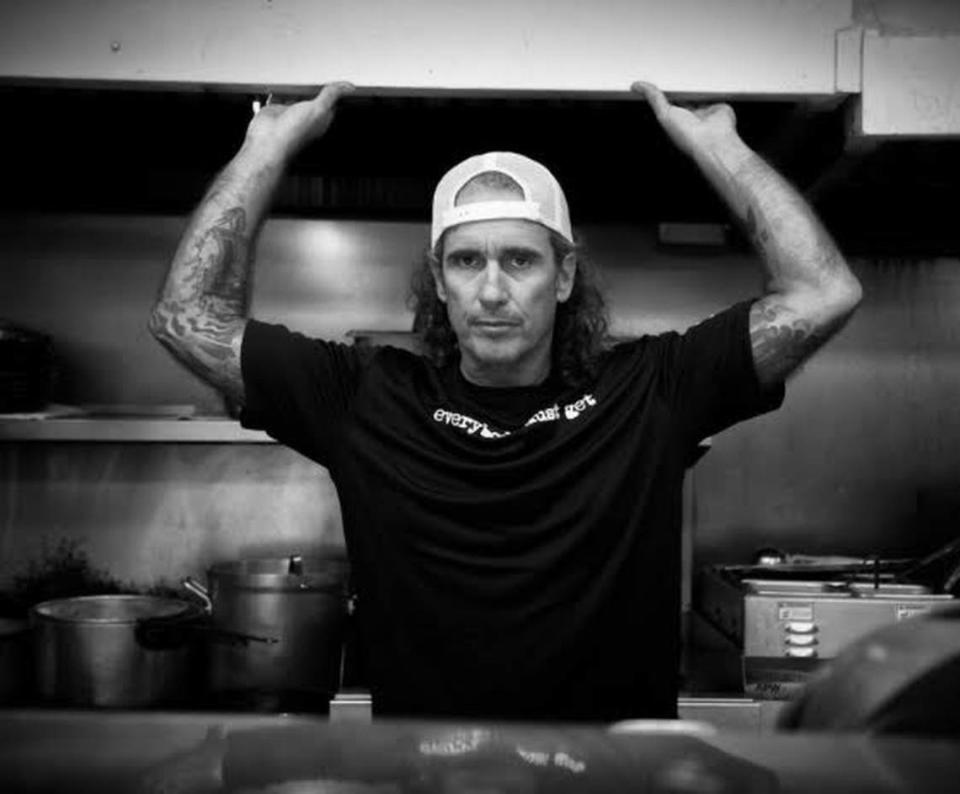 Paul Menta stands in a Key West kitchen.