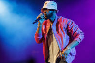 Prakazrel “Pras” Michel, of the Fugees, performs during "The Miseducation of Lauryn Hill" 25th anniversary tour on Sunday, Nov. 5, 2023, at the Kia Forum in Inglewood, Calif. (Photo by Willy Sanjuan/Invision/AP)