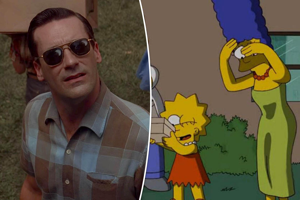 Don Draper in Mad Men and Marge Simpson.
