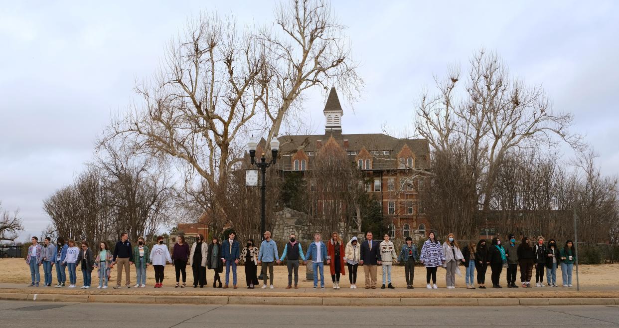 Students held an 8 a.m. walkout Feb. 1 at Mount St. Mary amid allegations of sexual misconduct claims dismissed by administration.