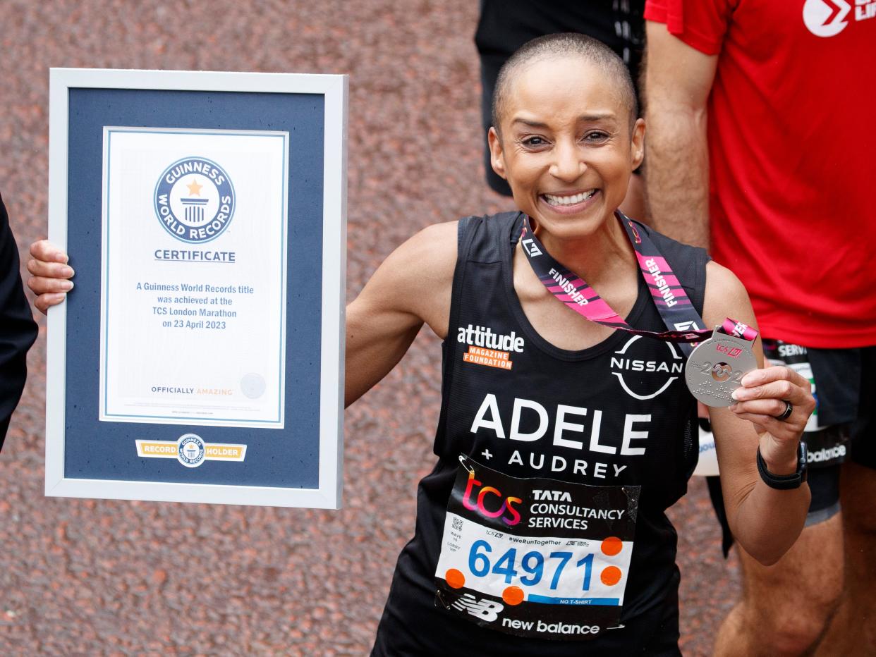 Adele Roberts after running the London Marathon