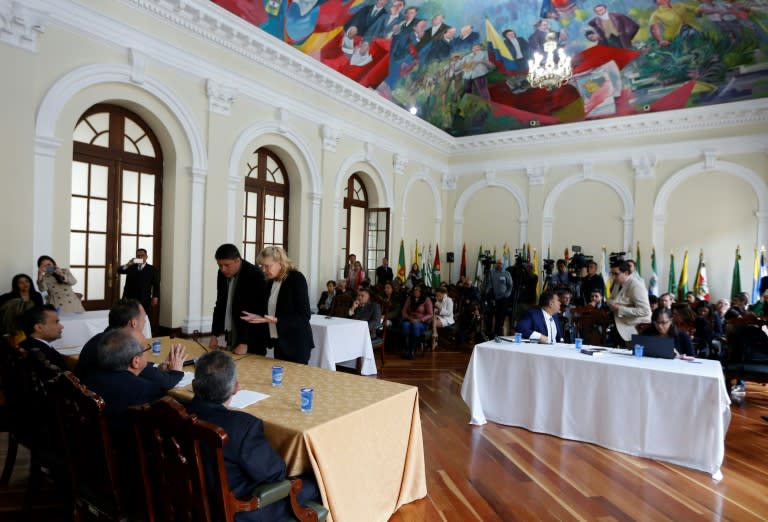 Venezuela's supreme court in exile convened in Bogota, the capital of neighboring Colombia, to rule on the corruption case against Nicolas Maduro