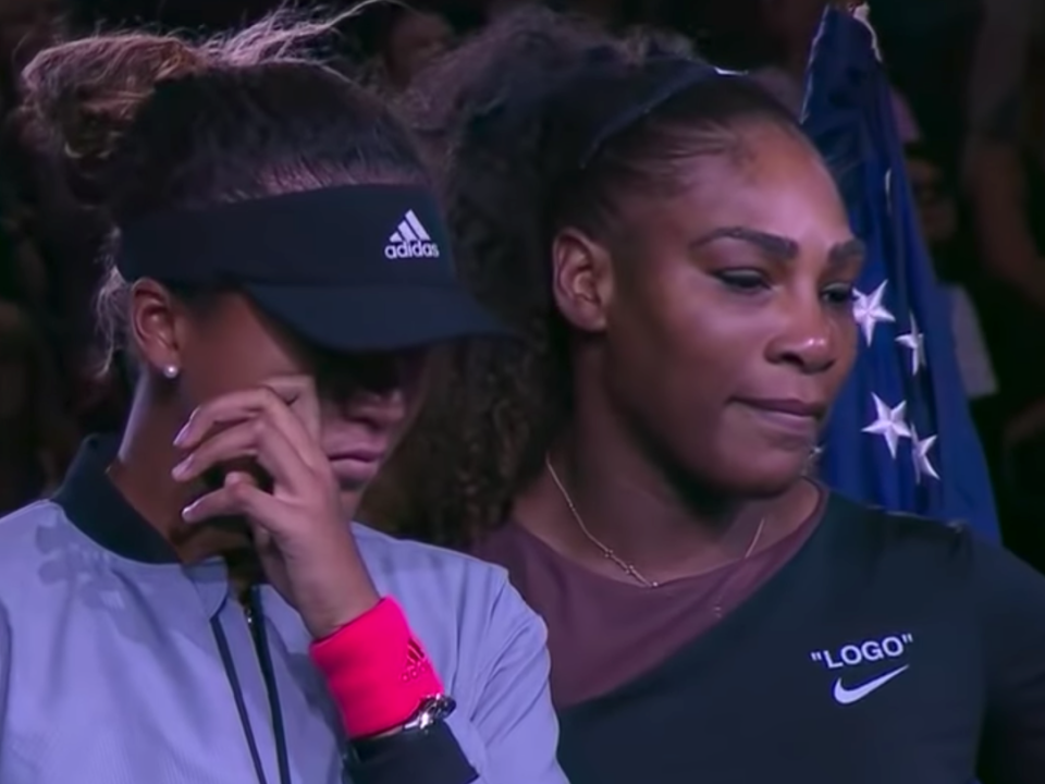 Naomi osaka cries