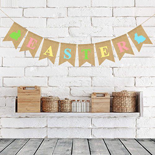 Burlap Easter Banner