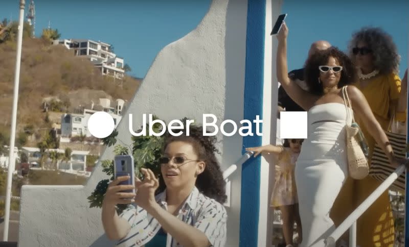 ▲Uber預計在今年夏天推出遊艇的預約服務，民眾可以透過 Uber App 預訂前往希臘愛琴海的米克諾斯島遊覽。(圖／翻攝官方影片)