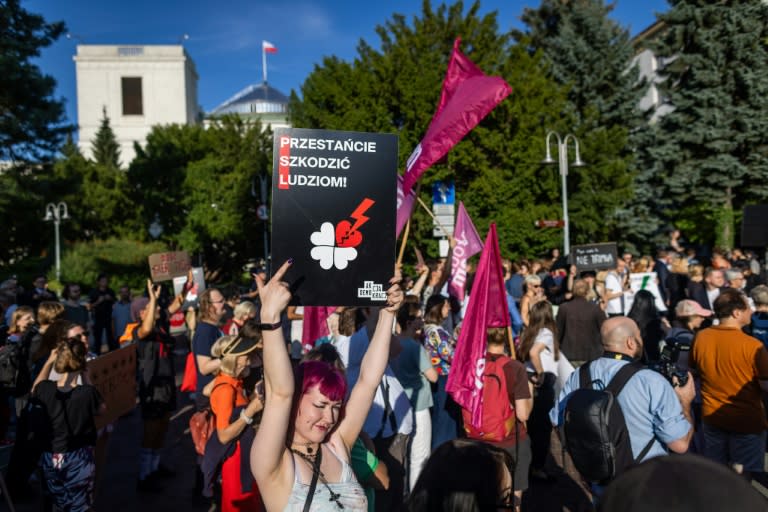 La manifestación a favor del aborto organizada en Varsovia el 23 de julio de 2024 (Wojtek Radwanski)