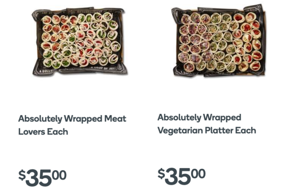 Woolies wrap platter