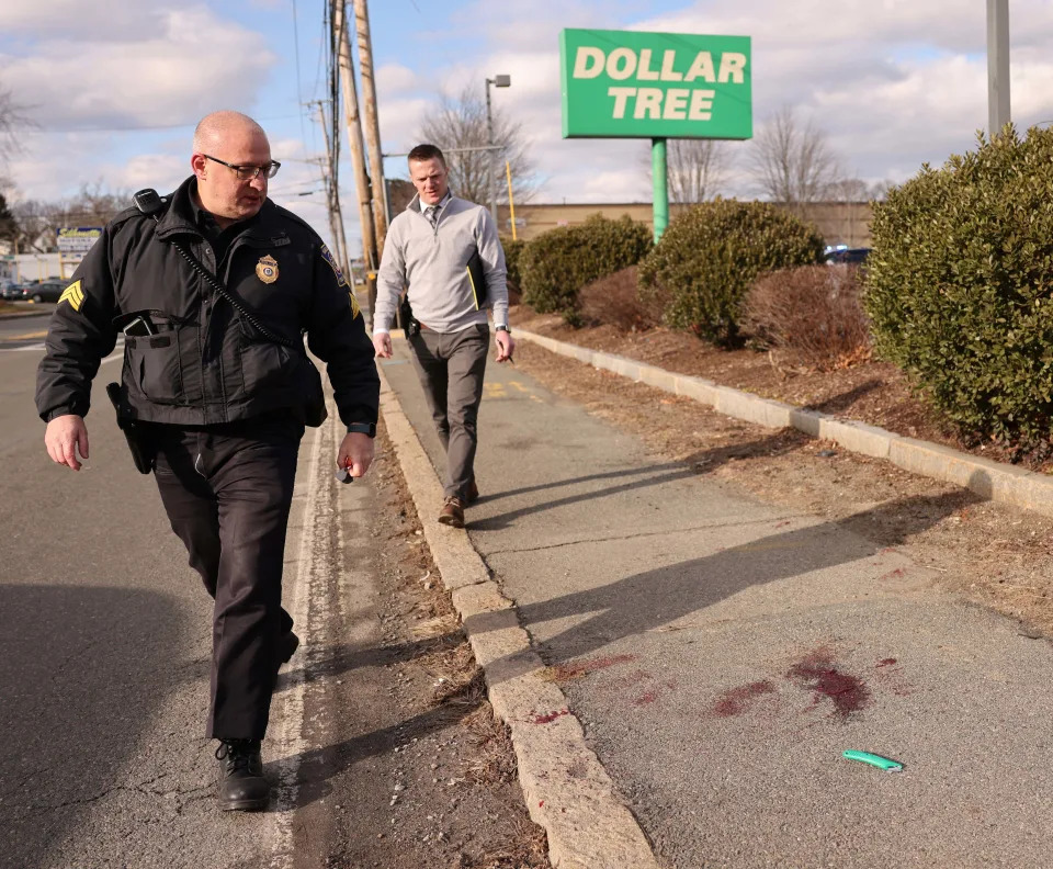 Two people were shot on the afternoon of Tuesday, Jan. 31, 2023, at the Dollar Tree at 999 North Montello St. in Brockton.