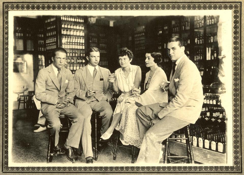 Mizner patron and friend Alice DeLamar, third from left, was photographed in the late 1940s with, from far left, Malcolm Whitaker, George Pynchon, Lucia Davidova and George Rand at Sloppy Joe's Bar in Havana, Cuba. DeLamar's written recollections of Mizner appear as the introduction to the new book, "Addison Mizner: A Palm Beach Memoir."