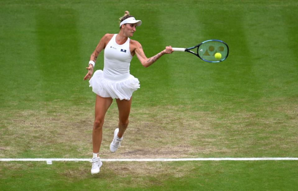 Marketa Vondrousova mantuvo la calma en la final de Wimbledon (Getty Images)