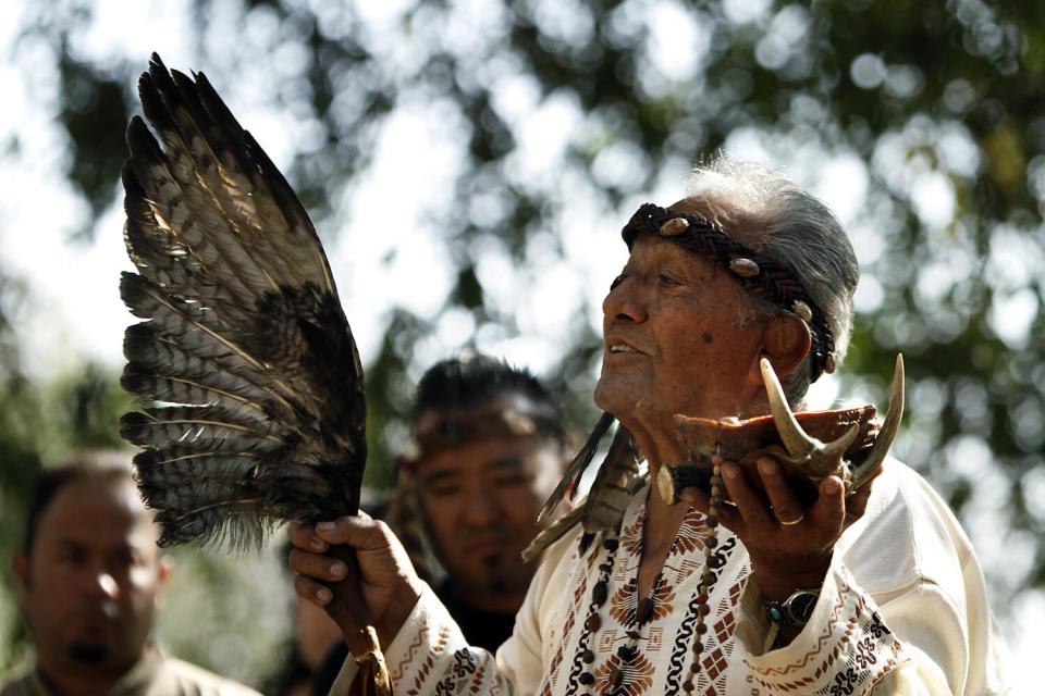 Ernest Perez Salas Tautimies, the late spiritual leader of the Gabrieleño Band of Mission Indians