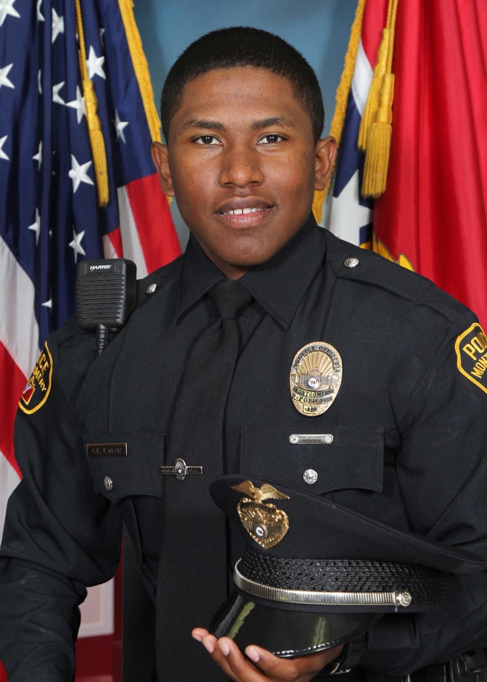 The Montgomery Police Department announced Friday that Officer Carlos E. Taylor died.