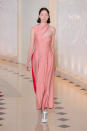 <p><i>Pastel-pink one-shoulder dress from the SS18 Emilia Wickstead collection. (Photo: IMAXtree) </i></p>