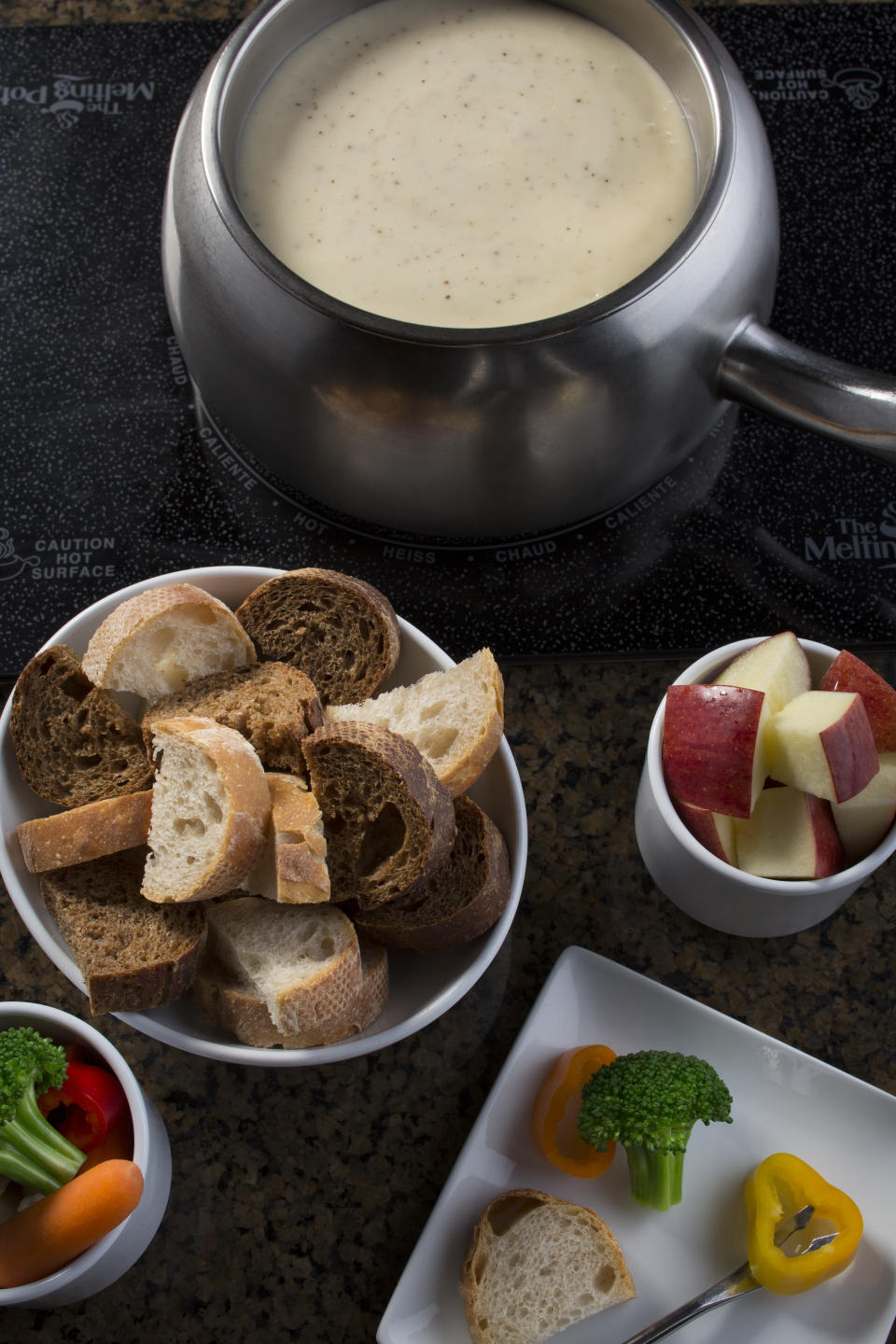 Classic Alpine Cheese Fondue melting pot