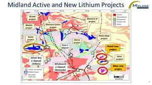 Midland Active and New Lithium Projects