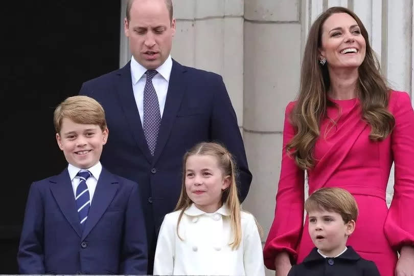 Prince and Princess of Wales with their children George, Charlotte and Louis.