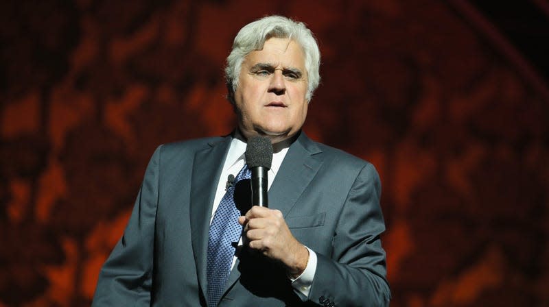 TV Host Jay Leno speaks onstage during the SeriousFun Children's Network 2015 Los Angeles Gala: An Evening Of SeriousFun celebrating the legacy of Paul Newman on May 14, 2015 in Hollywood, California. 