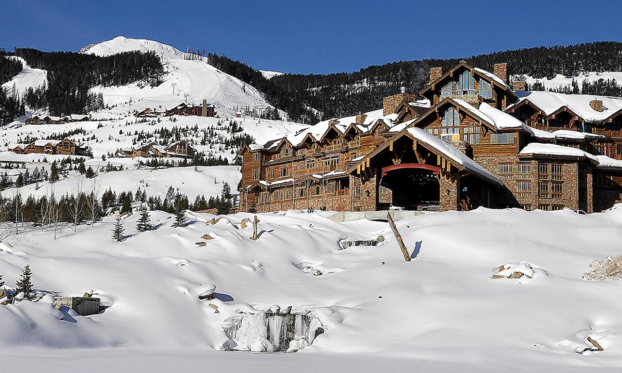 The Yellowstone Club near Big Sky, Mont., north of Yellowstone National Park. Big Sky's skiing and snowboarding trails attract wealthy tourists from around the world. (Erik Peterson/AP - image credit)
