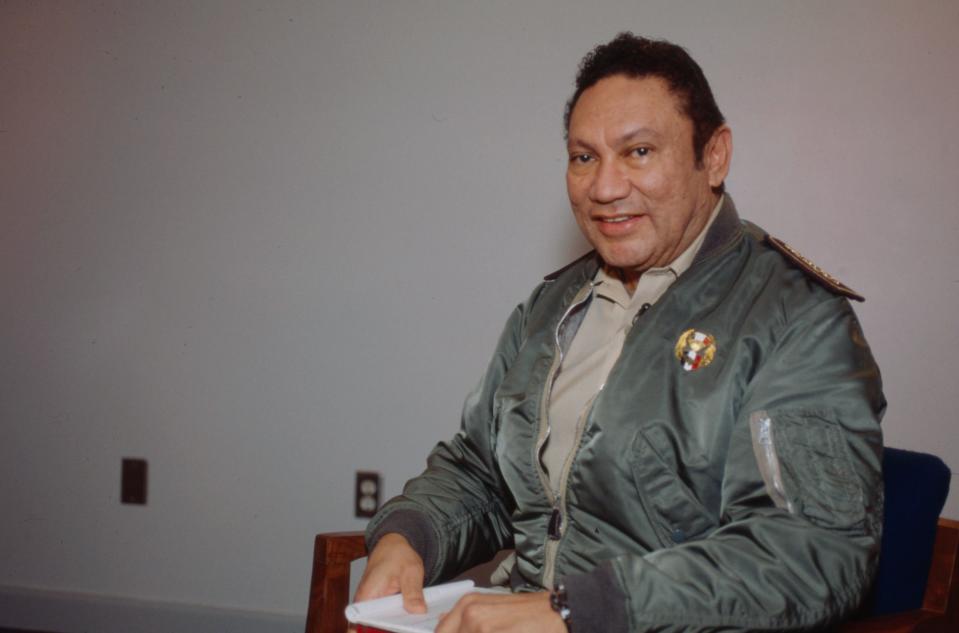 A photo of former Panamanian President Manuel Noriega.