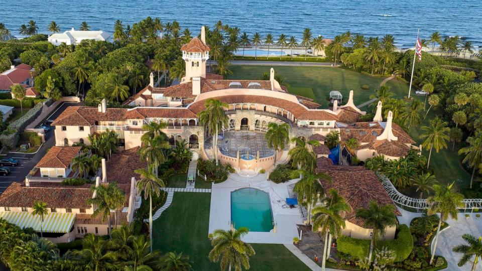 PHOTO: In this Aug. 10, 2022, file photo, an aerial view of former President Donald Trump's Mar-a-Lago estate is shown in Palm Beach, Fla. (Steve Helber/AP, FILE)