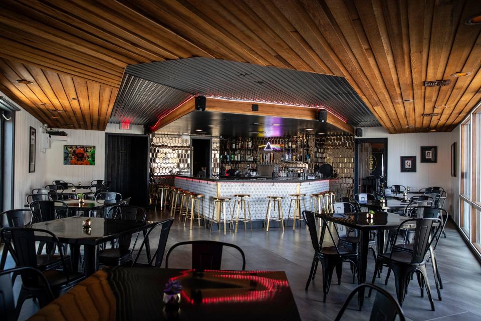 The bar area inside the AWE Bar in Yucca Valley on July 29.