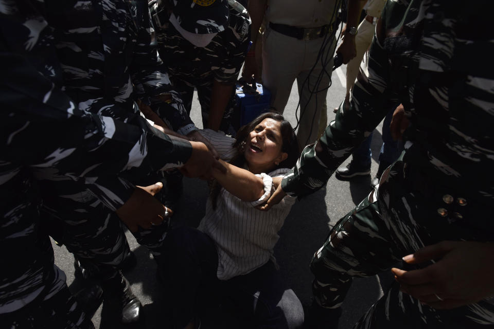 Congress Protest Against Hike In Fuel Prices (Salman Ali / Hindustan Times via Getty Images)