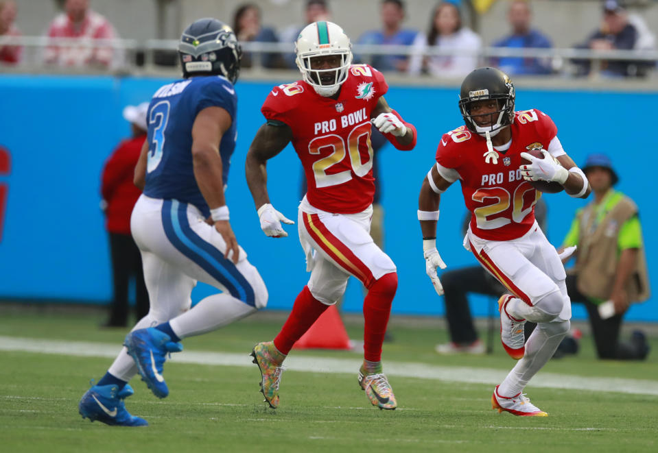 Jacksonville cornerback Jalen Ramsey was one of several Jaguars Pro Bowlers. (Jeff Haynes/AP Images for Panini)