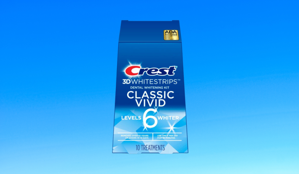 Crest teeth-whitening kit box.