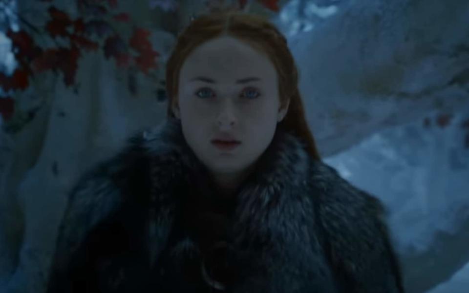 Sophie Turner as Sansa in the latest Game of Thrones trailer
