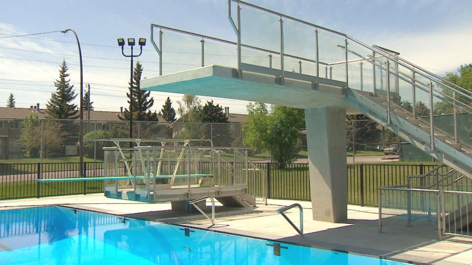 The diving platform and springboard at the Silver Springs outdoor pool in Northwest Calgary should be in use by mid-June.