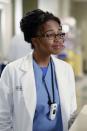 <p>Jerrika Hinton joined <em>Grey's</em> in season 9 as Stephanie Edwards, a member of the hospital's first new group of interns after the devastating plane crash in season 8. </p>