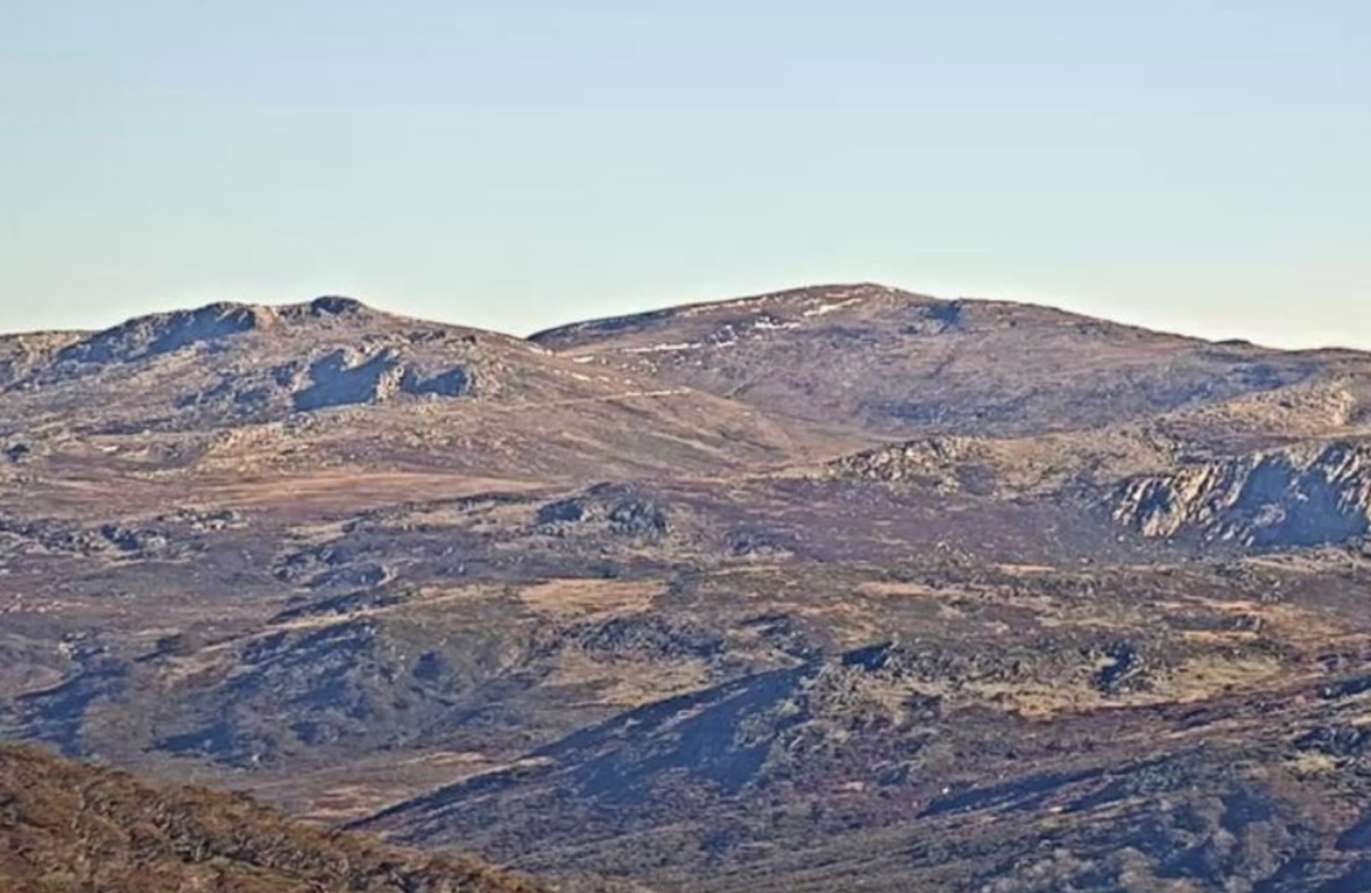 Small pockets of snow on Mt Kosciuszko taken by a Perisher snow camera.