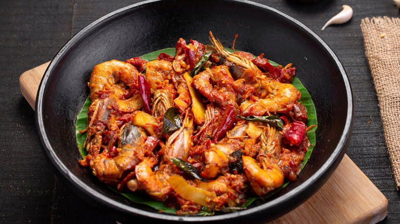 Mangalore prawn ghee roast 