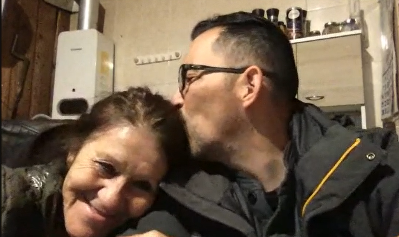 Jimmy Lippert Thyden kisses his mamá, María Angélica González, at her home in Valdivia, Chile on Saturday, Aug. 19, 2023. The pair were reunited after being separated for 42 years.