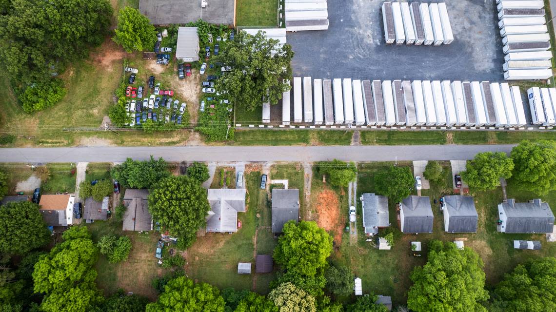 Residential homes sit yards away from chemical factories and industrial plants in High Point. Southwest High Point has more toxic release permits than any other neighborhood in the state.