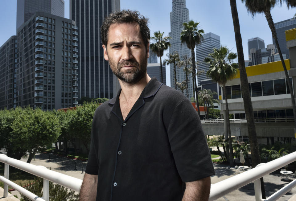 Manuel Garcia-Rulfo poses for a portrait in Los Angeles to promote his Netflix series "The Lincoln Lawyer" on Tuesday, June 27, 2023. (AP Photo/Richard Vogel)