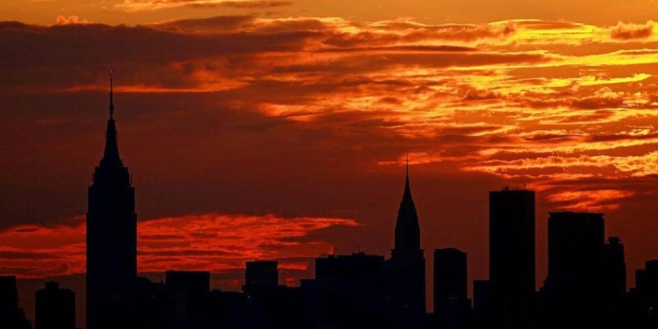 Sunset over New York City