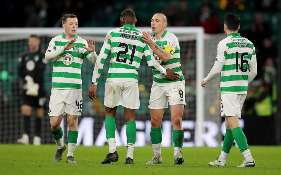 Celtic lead bitter rivals Rangers thanks to goal difference following Sunday's 2-0 win - Action Images