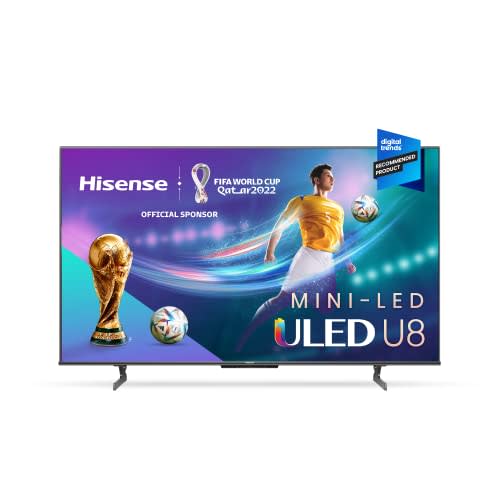 Hisense U8H QLED Series Quantum 4K ULED Mini-LED 55-Inch Class Google Smart TV with Alexa Compa…