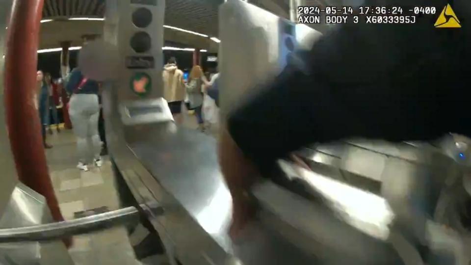 One officer was forced to hop the turnstile as he rushed to help the man. NYPD