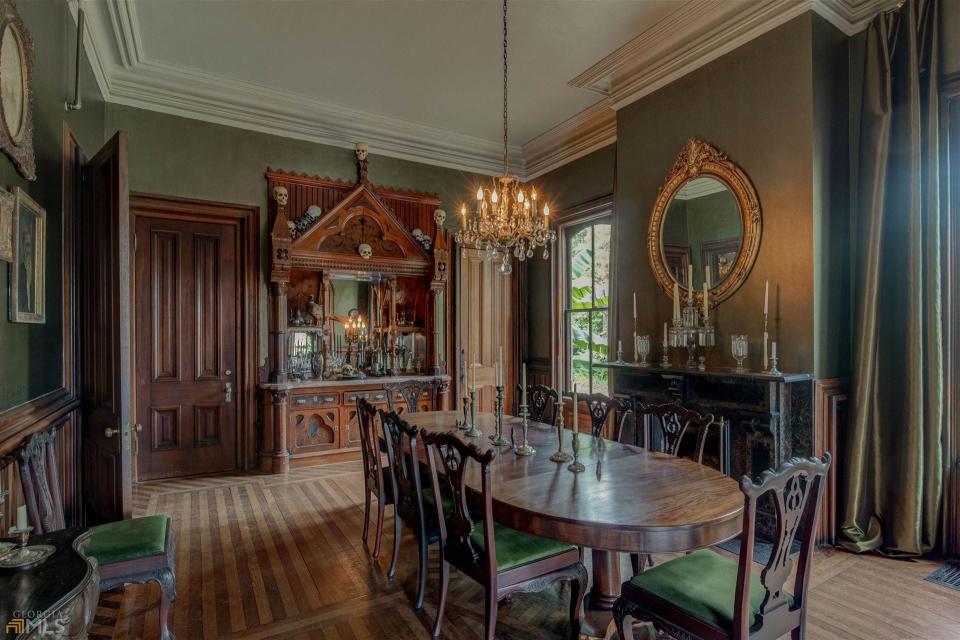 The dining room in the "Stranger Things" Creel House where Vecna telepathically killed his mother and sister.