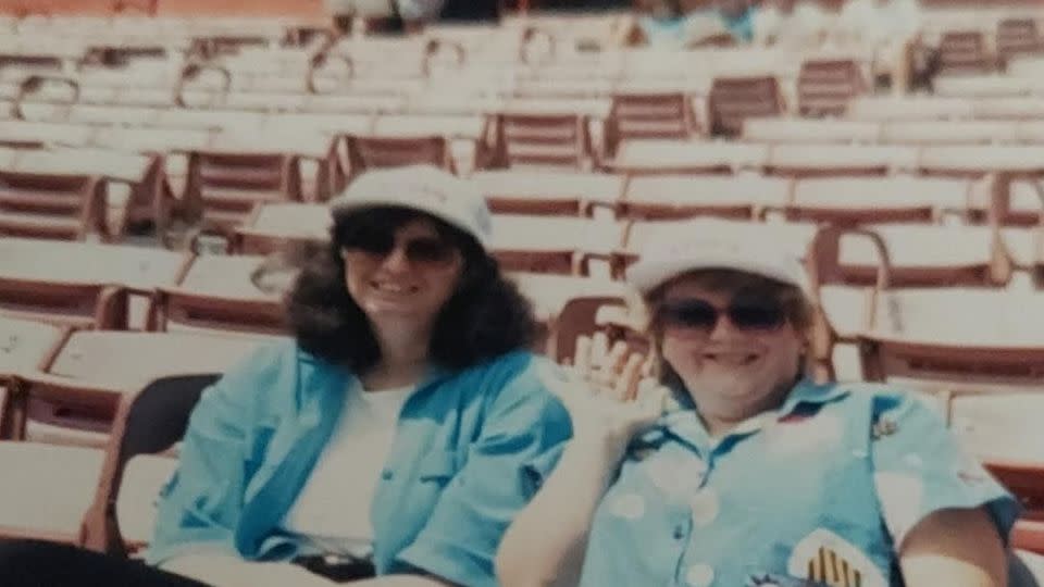 Debbie and Cathy loved going to Dodger Stadium to watch the LA Dodgers play. - Debbie Abbott and Cathy Poyser
