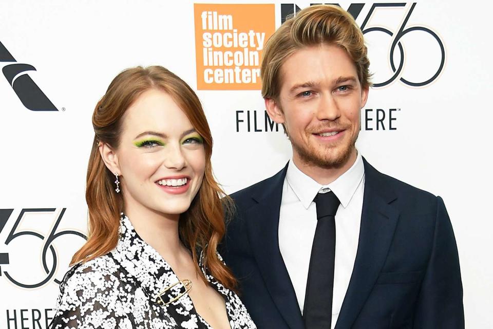 <p>Dimitrios Kambouris/Getty</p> Emma Stone and Joe Alwyn in New York City on Sept. 28, 2018